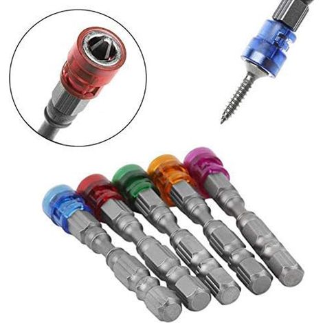 Embout de tournevis Phillips PH2 à anneau magnétique multicolore, embout de tournevis allongé pour perceuse électrique, en acier allié S2, pour tournevis pneumatique.