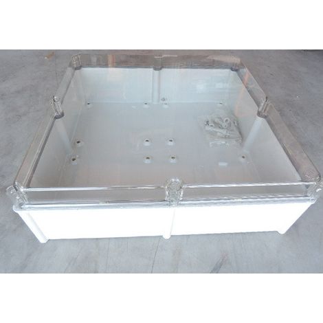 Boite polycarbonate avec couvercle transparent 540x540x170mm double isolation série MORVAN (1/2)