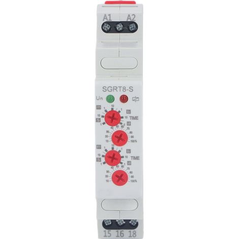 Minuteur à Relais Électronique Multifonction, Cycle Répétitif avec Indicateur LED, 5A AC/DC 12‑240V (1/5)