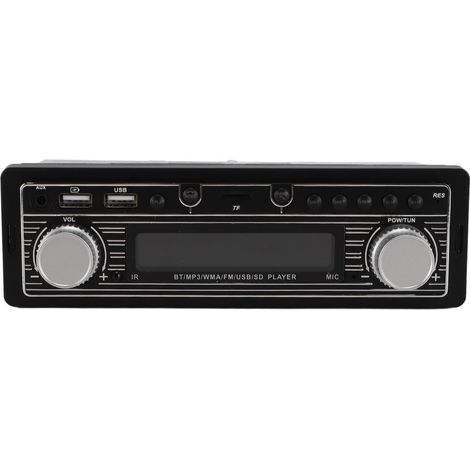 Stéréo de Voiture Bluetooth, Simple DIN, Récepteur Radio AM/FM, Appel Mains Libres, Entrée Auxiliaire/MP3/EQ/2 USB, Télécommande, Kit Récepteur Stéréo de Voiture pour 12 V (1/5)