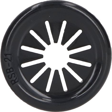 200 pièces passe-câbles isolants en PA66, fixation stable et ignifuge, type fermoir pour câbles et fils, cache-trou noir, diamètre intérieur 20,6 mm / 0,81 po (1/5)