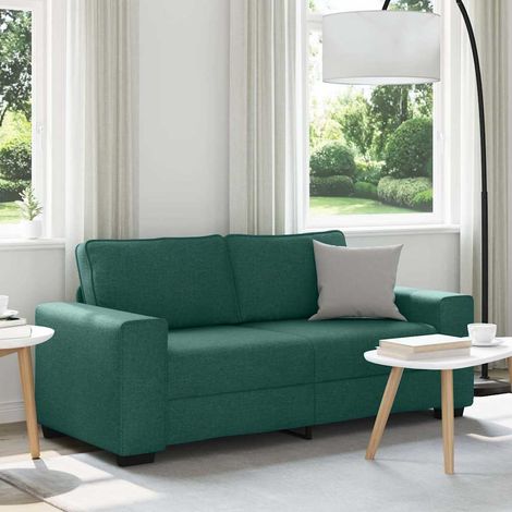 2-Sitzer-Sofa Dunkelgrün 180x77x82 cm Stoff