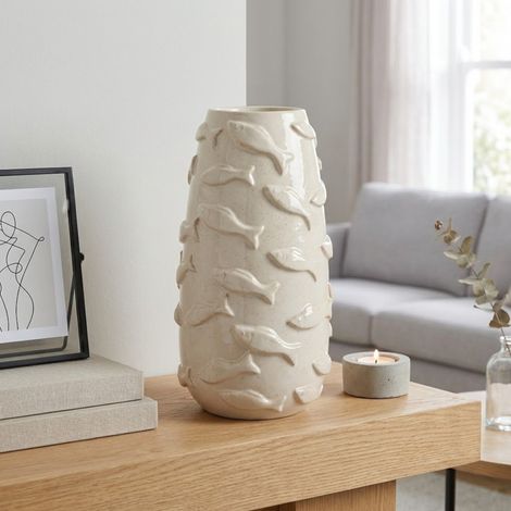 Chic 3D Swimming Glaze Fish Vase (1/2)