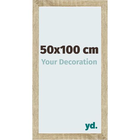 Your Decoration - 50x100 cm - Cadres Photo en MDF Avec Verre acrylique - Anti-Reflet - Excellente Qualité - Chêne Sonoma - Cadre Decoration Murale - Mura.