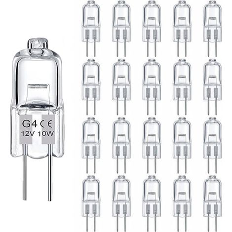 Lot de 20 ampoules halogènes G4 – 160 lumens – Blanc chaud 2800K – Dimmables – Pour éclairage domestique et commercial – Durée de vie 3000h (1/5)