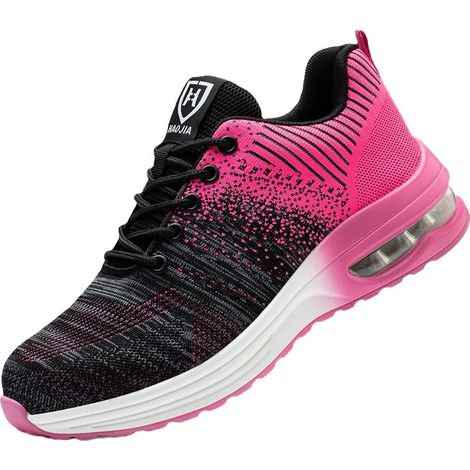 Chaussures de Securité Hommes Femmes Legere Basket de Securite Respirante Confortable Chaussure de Travail avec Embout en Acier Bleu-40 (1/5)
