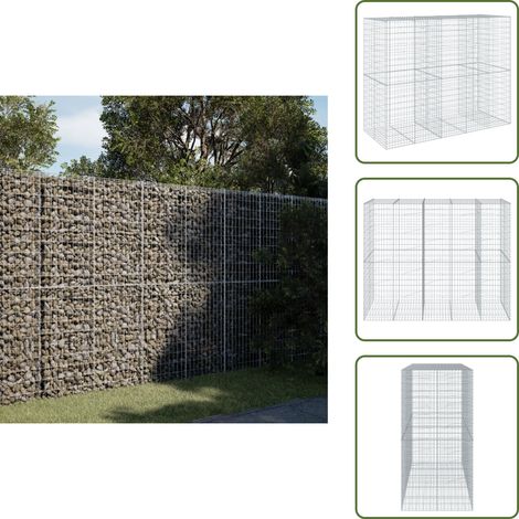 Panier gabion avec couvercle 250x100x200 cm fer galvanisé - Panier Gabion - Paniers Gabion - Mur En Gabion - Gabion (1/5)