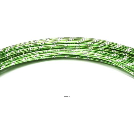 Fil aluminium diamant Vert pomme souple D 2 mm L 10 metrès décoration - couleur: Vert anis