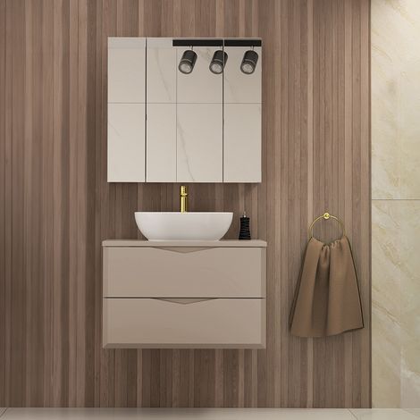 Badezimmermöbel Set 2-teilig in kaschmir DORIDA-140 (1/5)