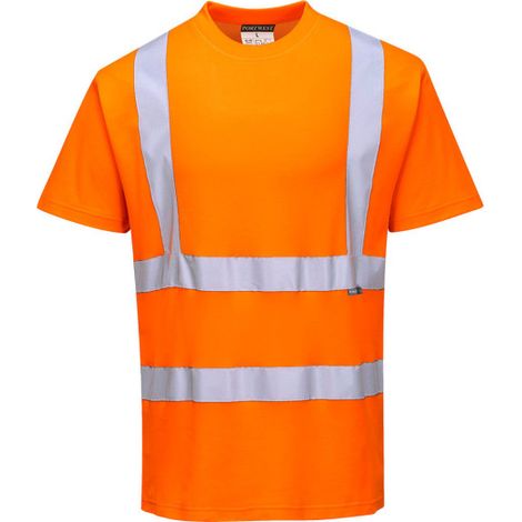 Camiseta Cotton Comfort de manga corta Tejido clasificado UPF 40+ flúor S170 5XL Naranja