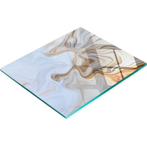 Pannello decorativo multifunzionale da cucina effetto marmo temperato, 60x52 cm (1/5)