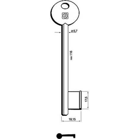 5 x SILCA 6P7S CHIAVE PATENT DISP NICHELATA