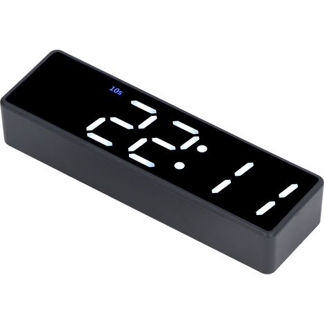 Chronomètre d'entraînement Q20 mini pour salle de sport, minuteur polyvalent pour exercices en intérieur, livré avec batterie intégrée, cadre noir + affichage vert et blanc. (1/5)