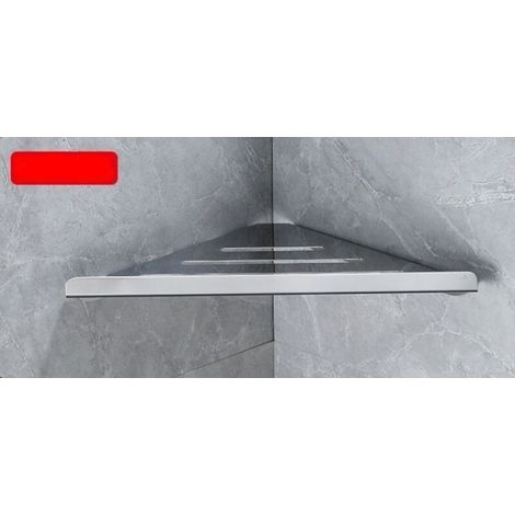 Silver - Étagère de douche et rangement, étagère de douche d'angle, étagère murale de salle de bain, acier inoxydable (1/3)