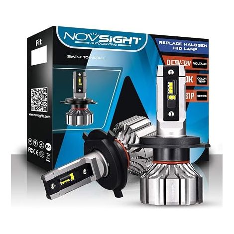 Ampoules H4 LED Phare automobile, Ampoule de Remplacement Halogène H4 Blanc (1/5)