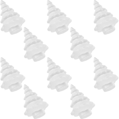 10 Pièces Sapin de Noël en Mousse Solide Blanc 150mm, Forme Cône (1/5)
