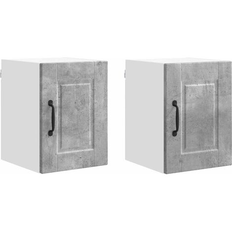 Maison Exclusive - Armadietto a muro PORTO 2 pcs Grigio cemento 30 x 31 x 40 cm