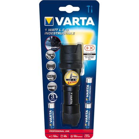 Torcia 1 W - Led Indistruttibile Light - 3 Aaa - Varta - 18.700.101,421 Mila -