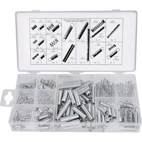 Ressort De Compression - Ressort De Rallonge - Acier Galvanisé - 200 Pièces - 20 Tailles Différentes (1/5)