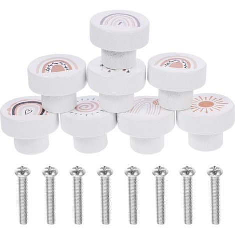 Lot De 8 Boutons De Tiroir Dessin Animé À Visser 1.38 Pouces Poignées De Commode Décoratives Pour Armoire Placard Bibliothèque Chambre D’Enfant Et Bureau (1/5)