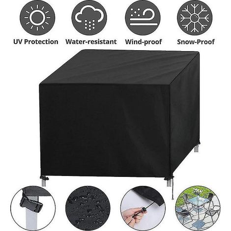 Couverture de meubles de patio-420d Oxford tissu canapé table chaise couverture imperméable, meubles de patio de jardin extérieur couverture de protection solaire étanche à la poussière,60606 (1/5)