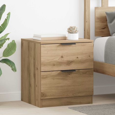 vidaXL Bedside Cabinet 2 pcs Artisan Oak 45 x 39 x 50cm (1/5)