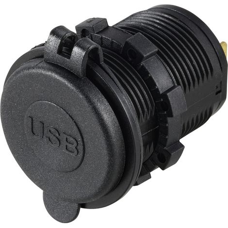 VOLTCRAFT USB-Doppelsteckdose 12-24V 4,8A mit Schutzdeckel 12/24 V (1/5)