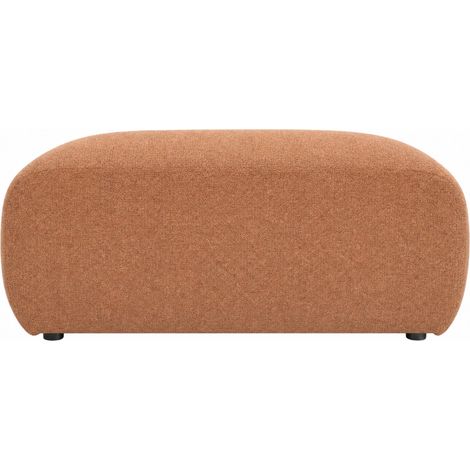 CASSIS - Pouf en tissu chenille Terracotta 105x57x40 (1/5)