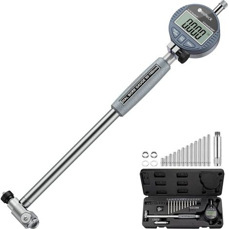 Jauge d'Alésage Numérique 50-160mm 12 Têtes Remplaçables Comparateur Intérieur Numérique Précision 0.01mm en Alliage d'Aluminium Mesure de Cylindre Profonde 150mm Outil Métrologie Atelier Auto (1/5)