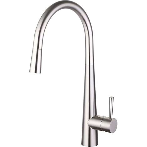 Nuie Ziro Pull Out Kitchen Sink Mixer Tap Single Lever Handle - Chrome