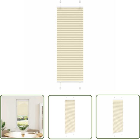 vidaXL Plissee Creme 45x100 cm Stoffbreite 44,4 cm Polyester (1/5)