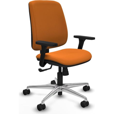 Silla de oficina piqueras y crespo Alares cuero sintético naranja (1/2)