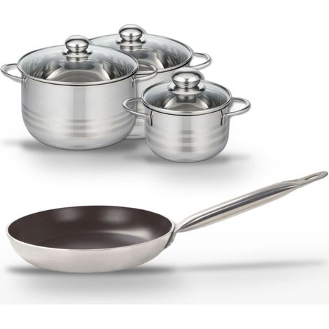 Lot Poêle 24cm & 3 Faitouts 16/20/24cm Elo Bistro Line (1/5)