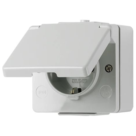 Jung Prise SCHUKO®, 16 A 250 V , vertical, IP 44, WG 600 620 W