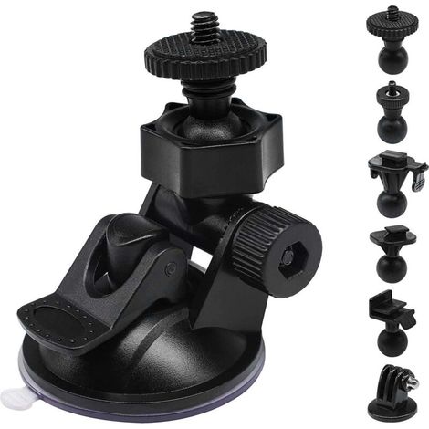 S30 Saugnapf-Kamerahalterung mit 10 Dichtungen für Rexing, Z-Edge, Old Shark, KDLINKS, Falcon Zero, Transcend, Vantrue, GoPro Hero und die meisten GPS-DVR-Kameras