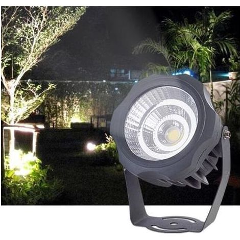Projecteur Sol Lumières - Spot LED Exterieur, Lampes Paysage Rondes COB Haute Puissance AC 220V, Lampes D'arbre Étanches Ip67, Éclairage Paysage Extérieur, Support Réglable À 180 °(Green,10W(220v)) (1/5)