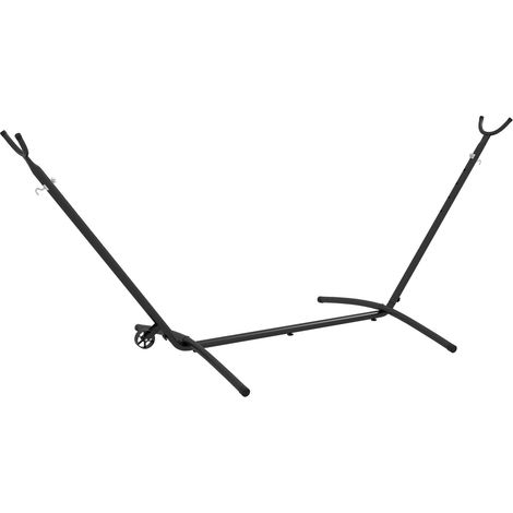 Hängemattengestell, Hängemattenständer Mit Rollen, Ständer Für Hängematte, Mit Verstellbarem Haken, Tragetasche, Bis 220 Kg Belastbar, Stahl