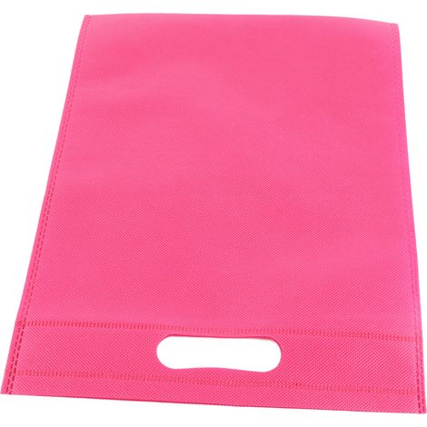 50 Sacs en Non Tissé Découpés au Poinçon, Écologiques, Sans Ourlet, Rose Rouge 25x35cm - Idéal pour Emballage Vêtements et Cadeaux (1/5)