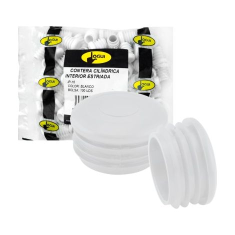 Embout intérieur rond blanc - 25 mm - 25 unités (1/5)