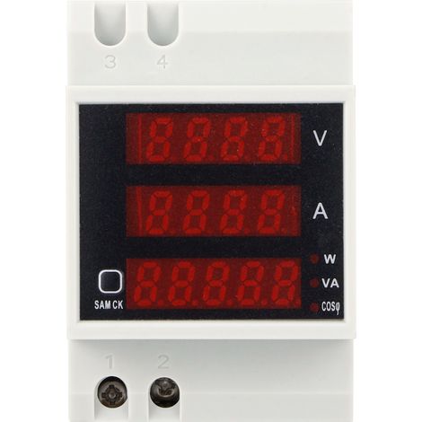 Compteur énergie rail DIN Toivize D52-2048 numérique tension courant puissance facteur affichage LCD précis (1/5)