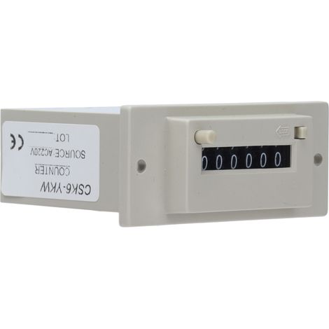 Compteur électromagnétique 0-999999, totalisateur d'impulsions industriel à 6 chiffres pour machine AC220V