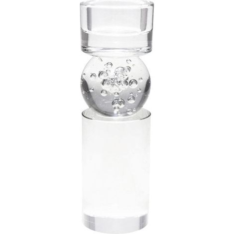 Bougeoir Chandelier Haut en Verre Transparent Design Décoration 6 x 6 x 19,5 cm - PANGIVO (1/4)