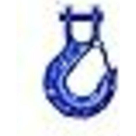 Crochet de chape en acier inoxydable de 5/16 po, crochet de treuil robuste pour grue de gréement, crochet pivotant pour l'haltérophilie et la construction de navires (bleu) (1/5)