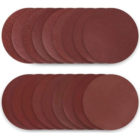Disques abrasifs 180mm disque poncage 50 pièces papier abrasif 40/60/80/100/120/150/180/240/320/400 Grain (1/5)