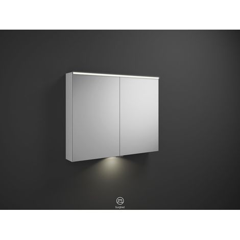 Armoire à miroir Burg Eqio 800x1000x170 blanc brillant
