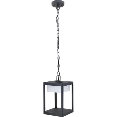 Colgante COUSTEAU IP44 1x9W LED 900lm 4000K L.18xAn.18xAl.Reg.cm Gris (1/3)