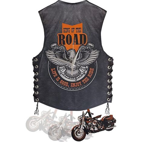 Gift motorcycle Harley Davidson clock wall-mounted pendule clock wall-mounted Art wall-mounted men and femmes gift in wood suspended (1/5)