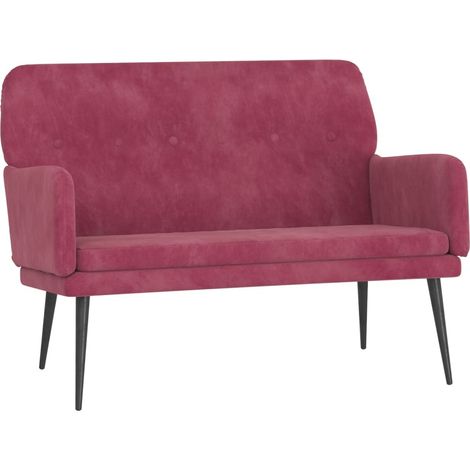 vidaXL Panca Rosso Vino 108x79x79 cm in Velluto