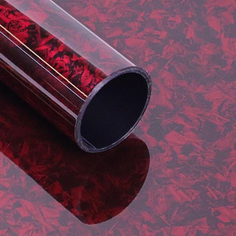 Covering Carbone Forgé Rouge Brillant Gravier 30 x 150 cm, Covering Voiture Adhésif avec Technologie de Libération d'air, Film Protection Intérieure et Extérieure pour Voitures, Motos et Vélos (1/5)