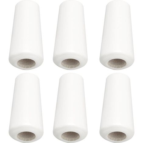 6 Pièces en Bois Stores Vénitiens Tirer Cordon Pendentif 4mm Bois Bascules Vase en Forme de Pendentif pour Volets Rideaux en Bambou Blanc 36x17mm (1/5)